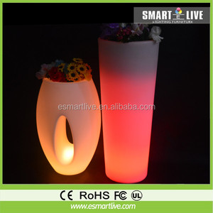 De gran tamaño de la Iluminación Led Planter Pot/LED iluminación tall ronda maceta de plástico - Product Image 3