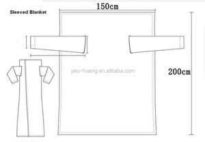 โลโก้ที่กำหนดเองผู้ใหญ่คลุมด้วยผ้าทีวีผ้าห่มกับผู้ผลิตแขนผู้ผลิตโรงงาน - Product Image 2