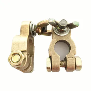 Car pure brass battery terminal clamp with screw