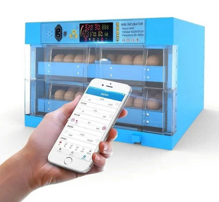 Máquina de incubación de huevos de gallina, incubadora azul totalmente automática 100(128), fabricante GG