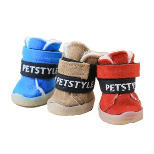 Nuovo disegno di Peluche scarpe da neve di inverno del cane <span class=keywords><strong>stivali</strong></span> stivaletti per cani gatti - Product Image 1