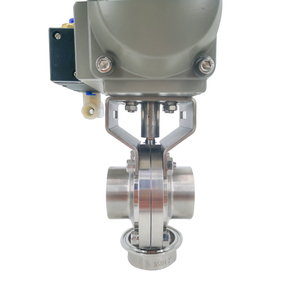<span class=keywords><strong>Valvola</strong></span> a Farfalla Sanitaria in Acciaio Inox SS304 Saldata con Attuatore Pneumatico a Doppia Azione, Elettrovalvola e Interruttore <span class=keywords><strong>di</strong></span> Fine Corsa - Product Image 4