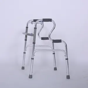 Katlanır tıbbi ayarlanabilir rollator walker yetişkin çocuk için alüminyum yürüteç