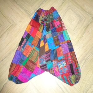 Nuevo acrílico de lana pequeño multicolor Patchwork señoras Harem pijamas/pantalones proveedor al por mayor de La India - Product Image 2