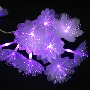 Nouveauté : <span class=keywords><strong>Guirlande</strong></span> lumineuse LED à piles avec fleurs en <span class=keywords><strong>fibre</strong></span> <span class=keywords><strong>optique</strong></span> pour Noël - Product Image 5