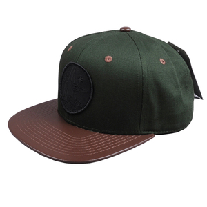 Vogue personalized applique logo leather brim snapback Adjustable cases Shell - Product Image 2