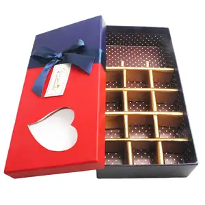 مخصص تغليف الشوكولاته هدية الطباعة الفاخرة صندوق حلويات ورقي مع نافذة