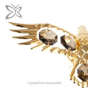 Crystocraft chapado en oro escritorio Mini reloj estatuilla águila Corán Biblia cristales de corte brillante recuerdo islámico regalo hecho de Metal - Product Image 3