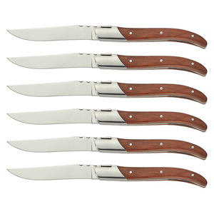 Ensemble de 6 couteaux à steak style laguna avec manche en bois, <span class=keywords><strong>fabricant</strong></span> chinois - Product Image 3