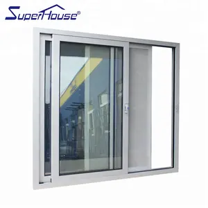 Superhouse Aluminium Schuifdeur Dubbel Gehard Glas Schuifdeuren Met Beveiliging Scherm