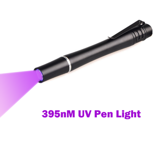 Factory Wholesale 395nm Currency Detector Ultraviolet Black LED UV Pen Light