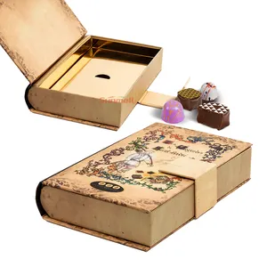 Hộp Sô Cô La Rỗng Tùy Chỉnh Hộp Sô Cô La Hình Sách Bìa Cứng Chất Lượng Cao Có Ngăn Chia Giấy - Product Image 1