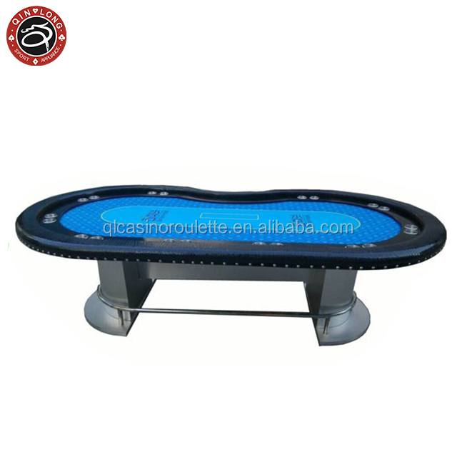 Роскошный техасский покерный стол с заклепками и ножками из нержавеющей стали, покерные чипы баккара, электронные светодиодные принадлежности для казино на заказ