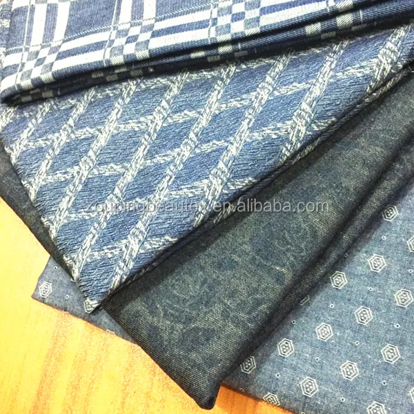 Source Jacquard denim fabric for women jeans wholesale on m.