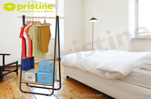 Modern Multi-Functional Extendable <b>Wooden</b> Clothes <b>Rack</b> for Home <b>Storage</b> Shopee Sale Direct Taiwan Household Furniture for Living - Product Image 4