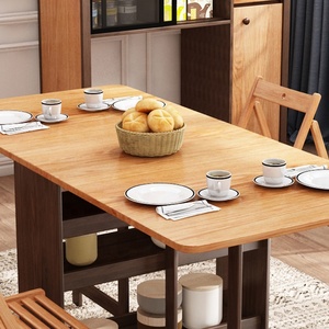 Moderno multifunción Seccional de madera estable plegable mesa de <span class=keywords><strong>comedor</strong></span> con <span class=keywords><strong>4</strong></span> sillas - Product Image 5