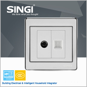 1 gang Satélite + ordenador televisión agujero y poste <span class=keywords><strong>de</strong></span> la red telefónica y toma <span class=keywords><strong>de</strong></span> TELEVISIÓN - Product Image 1