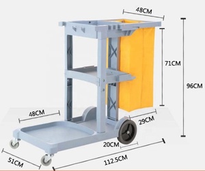 บ้านสวนร้านอาหารโรงแรมยูทิลิตี้พลาสติก Janitor เครื่องมือบริการรถเข็น - Product Image 4