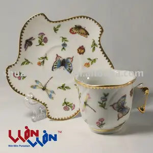 Taza de porcelana y platillo wwc0115