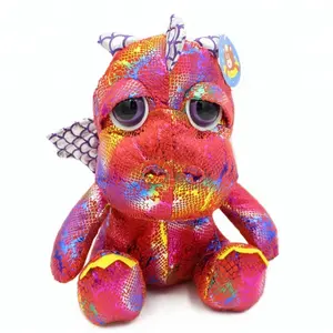 Brinquedo especial de dinossauro, tecido de lantejoulas coloridas de pelúcia