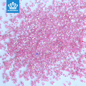 Vente en gros de haute qualité 1.1mm champagne AB Point Back Rhinestone Dust Pixie pour Nail Art - Product Image 5