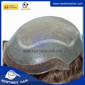 HS4: Sistema de postizo con base superfina mono, borde de poliuretano claro y frente de encaje o lace. - Product Image 1