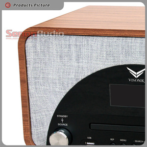 Rétro Vintage En Bois Lecteur de Disques USB Lecteur de Platine avec <span class=keywords><strong>radio</strong></span> AM et FM - Product Image 5