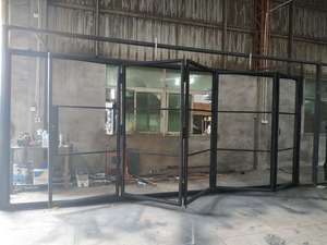 Sang trọng phía trước thiết kế cửa nội thất Pháp Trượt Sắt Thiết Kế Cửa với Tính Khí Lắp Kính Glass - Product Image 2