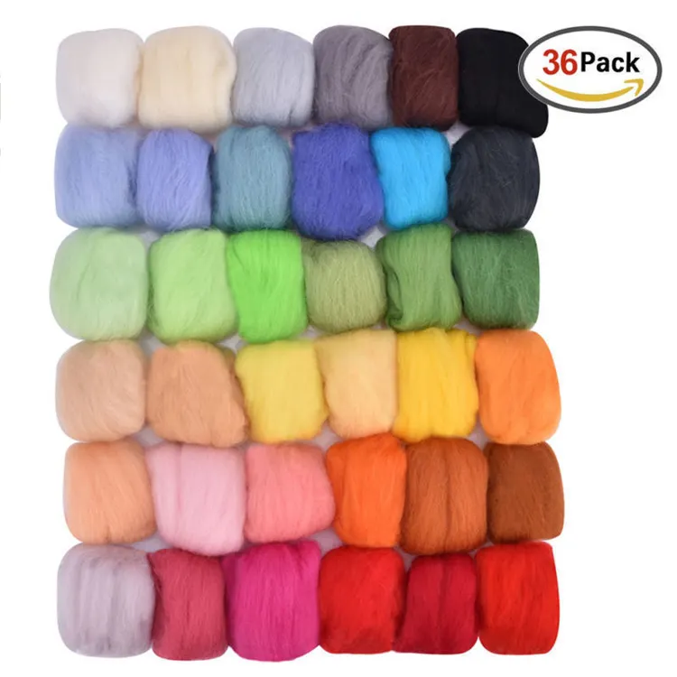 Bán Buôn Dày Merino Len Lưu Động Len Cảm Thấy 55-65Mm Chiều Dài Felting Thủ Công Mỹ Nghệ