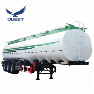 Tanker Semi Trailer QUEST VEHICLE Customize 55cbm Oil Tanker Trailer/Tank Semi Trailer/Fuel Truck Trailer For Sale Africa