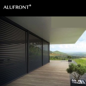 Puertas de Diseño Moderno de Alta Calidad, Pantallas de Aleación de Aluminio y Fibra de Vidrio, Superficie Acabada Impermeable para Villa - Product Image 4