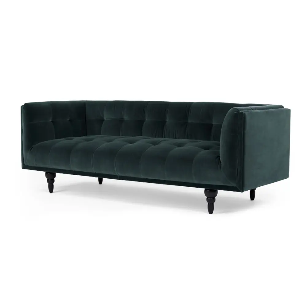 Scandinavische Stijl Woonkamer Couch Set Groene Katoenen Fluwelen Lounge Meubels Sofa Voor Verkoop