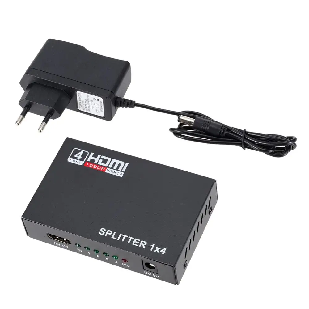 Hdmi Splitter Full Hd 1080P Video 1X4 Split 1 In 4 Out Hdmi Switch Switcher Versterker Display Adapter Voor hdtv