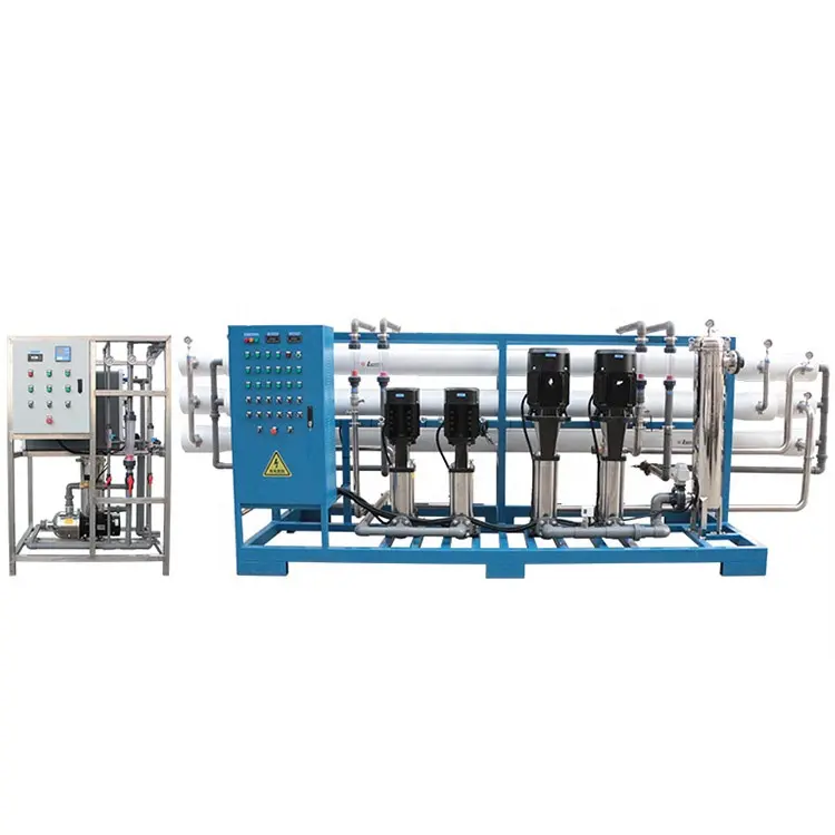 Plc + Layar Sentuh 8 Ton Murni Murni Air dua Tahap Ro Pemurnian Air Tanaman dengan 8040 Dow/Vontron Membran