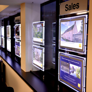 Nuevo diseño ferrocarril colgando de la ventana de la tienda pantalla accesorios <span class=keywords><strong>inmobiliaria</strong></span> signo marco - Product Image 2