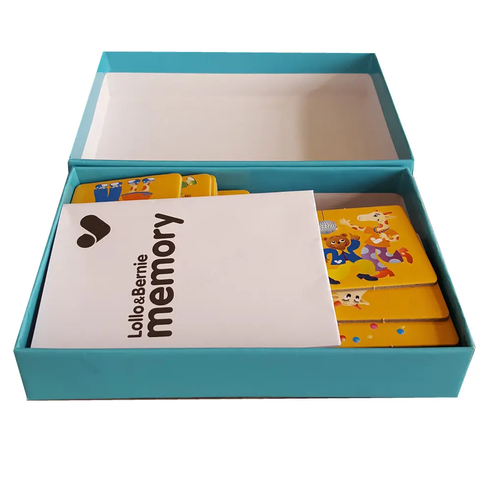 Carte de mémoire en carton, pièces, carte de jeu personnalisée, imprimée