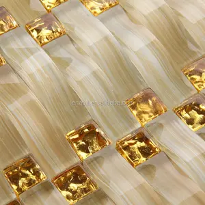 Foshan glas goldene mosaik fliesen