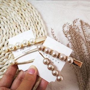 Corea salvaje retro destacar pelo perla de aleación de pico de pato clip de pelo - Product Image 1