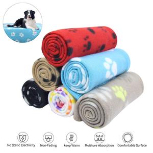 Hot Sale Welpe Hund Katze Fleece Decken Kissen Haustier Schlaf matte Pad Bettdecke mit Pfoten abdruck Weiche warme Decke für Tiere - Product Image 4
