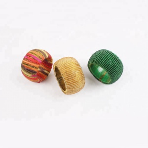 Handgemachte indische Gold perlen Servietten ringe