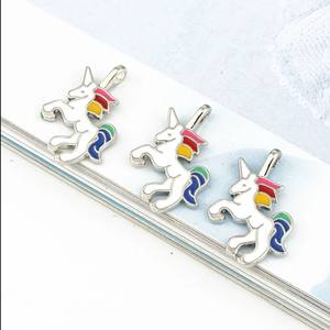 Inspire Gioielli In Acciaio Inossidabile Alla Moda Dello Smalto Unicorn Pendente di Fascino per DIY Monili Che Fanno Del Braccialetto Della Collana - Product Image 5