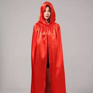 <span class=keywords><strong>Mantello</strong></span> da <span class=keywords><strong>Strega</strong></span> con Cappuccio Nero Rosso Viola per Halloween - Product Image 3