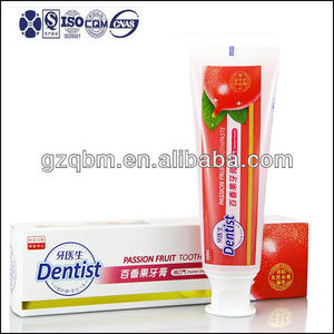 120g Dentist passion Fruit flavor <span class=keywords><strong>aquafresh</strong></span> whitening Toothpaste OEM manufacturer - Product Image 1