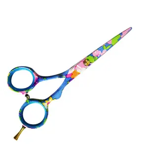 Flower print Tattoo Hair dressing Scissors UP104