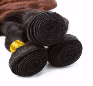 3 Bó Tóc Gợn Sóng Màu <span class=keywords><strong>Ombre</strong></span> Với Các Ưu Đãi Sau T1B/33 # Bó Tóc Người Kèm Kẹp Tóc Malaysia Dệt Tóc Không Khô - Product Image 2