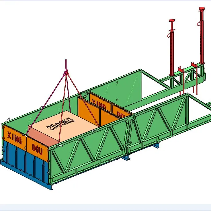 Construction material Retractable loading and unloading lift platform for building
