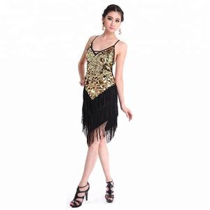 Bestdance Ladies <span class=keywords><strong>Night</strong></span> <span class=keywords><strong>Club</strong></span> Cocktail Party Robe à franges à paillettes de danse latine et de salon 4 couleurs - Product Image 2