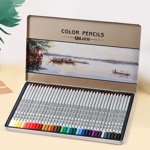 Set pensil cat air Premier pensil inti lembut dengan seniman logam 48 warna 2 7 inci pensil warna berbasis minyak profesional