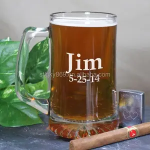 Chine fabrication 525ml impression tasse de bière en verre de sublimation chope de bière en verre en gros
