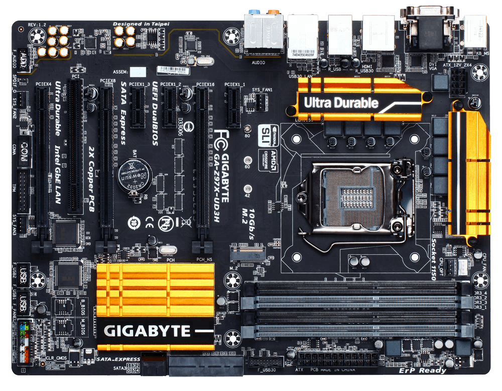 Хит продаж, Материнская плата GIGABYTE GA-Z97X-UD3H с процессором Intel LGA1150 DDR3